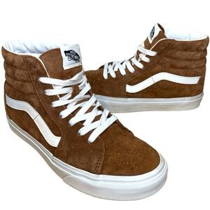 Vans Sk8-Hi Suede Shoes Brown M 7-W 8.5 Water Repellent Skate High Top Sneakers
